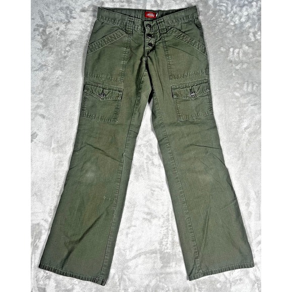 Dickies Pants - Dickies Cargo Pants Womens 22W‎ Relaxed bootcut Baggy 90s Grudge Military *read